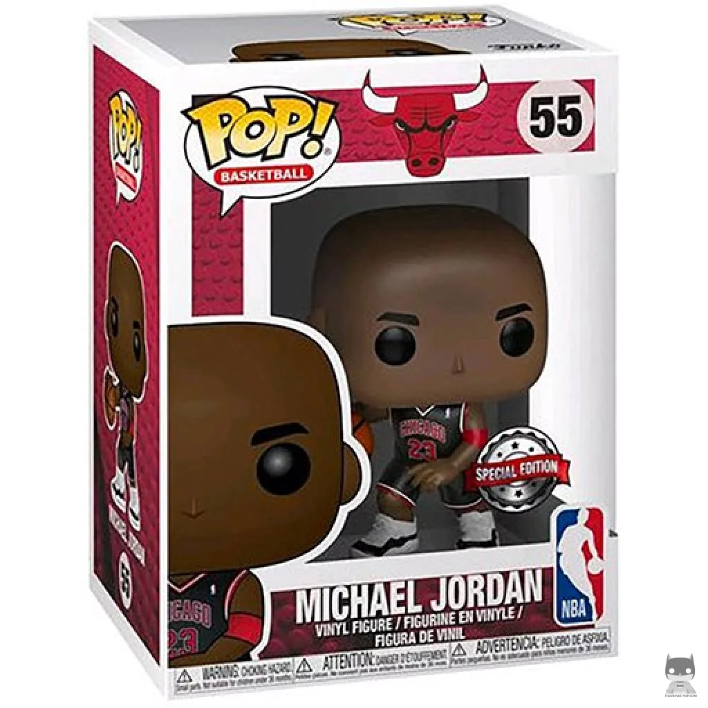Figurine Funko POP Michael Jordan (Maillot Noir) avec boîte