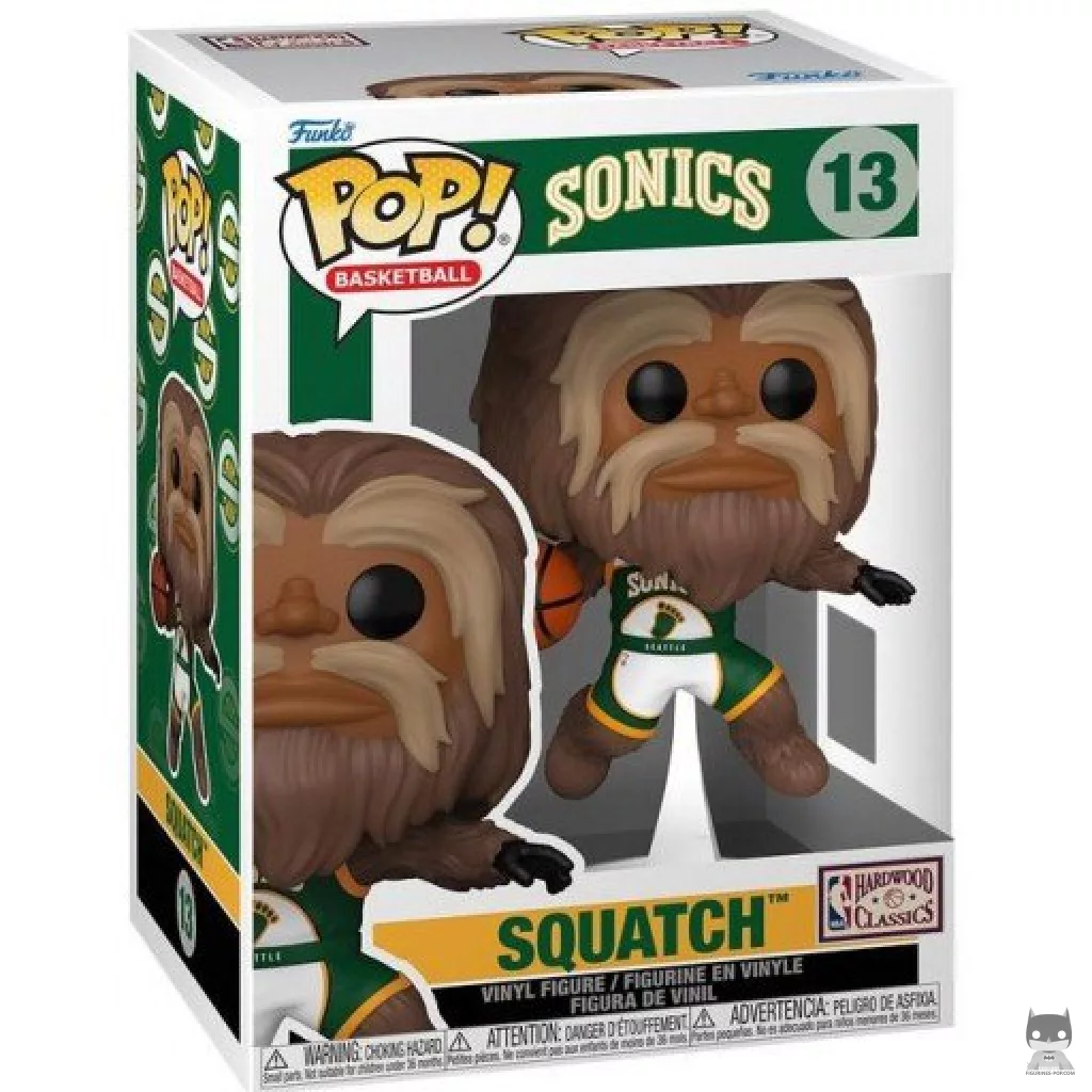 Figurine Funko POP Squatch (Seattle SuperSonics) avec boîte