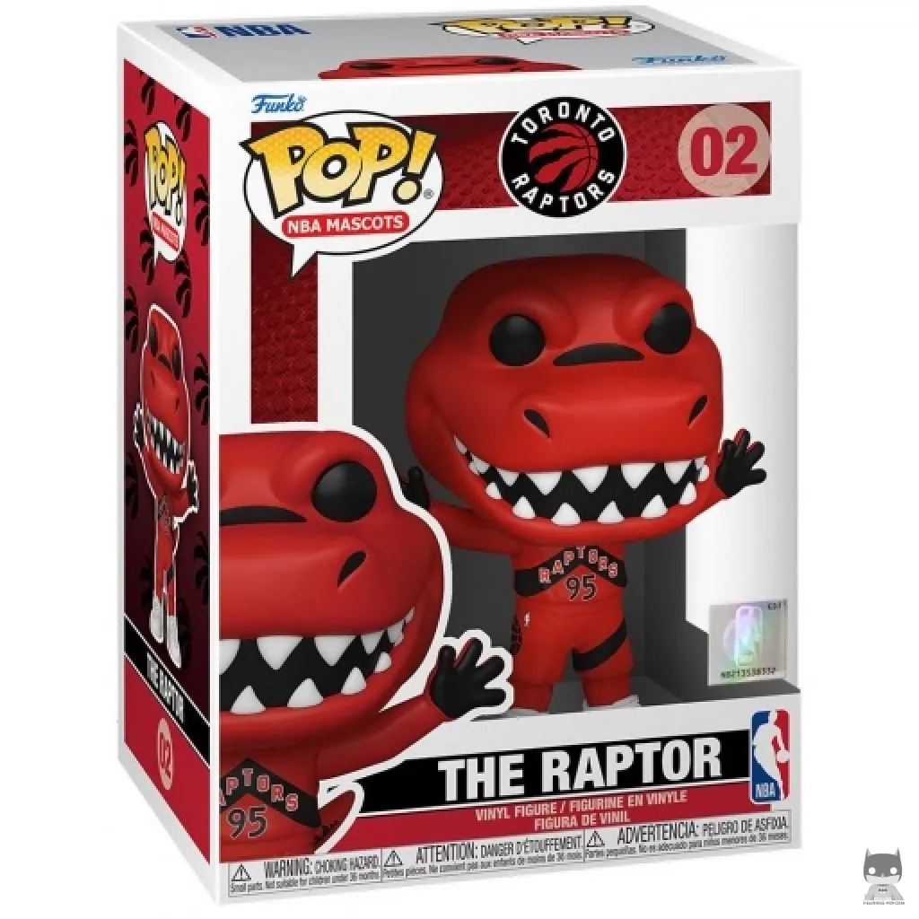 Figurine Funko POP The Raptor (Toronto Raptors) avec boîte