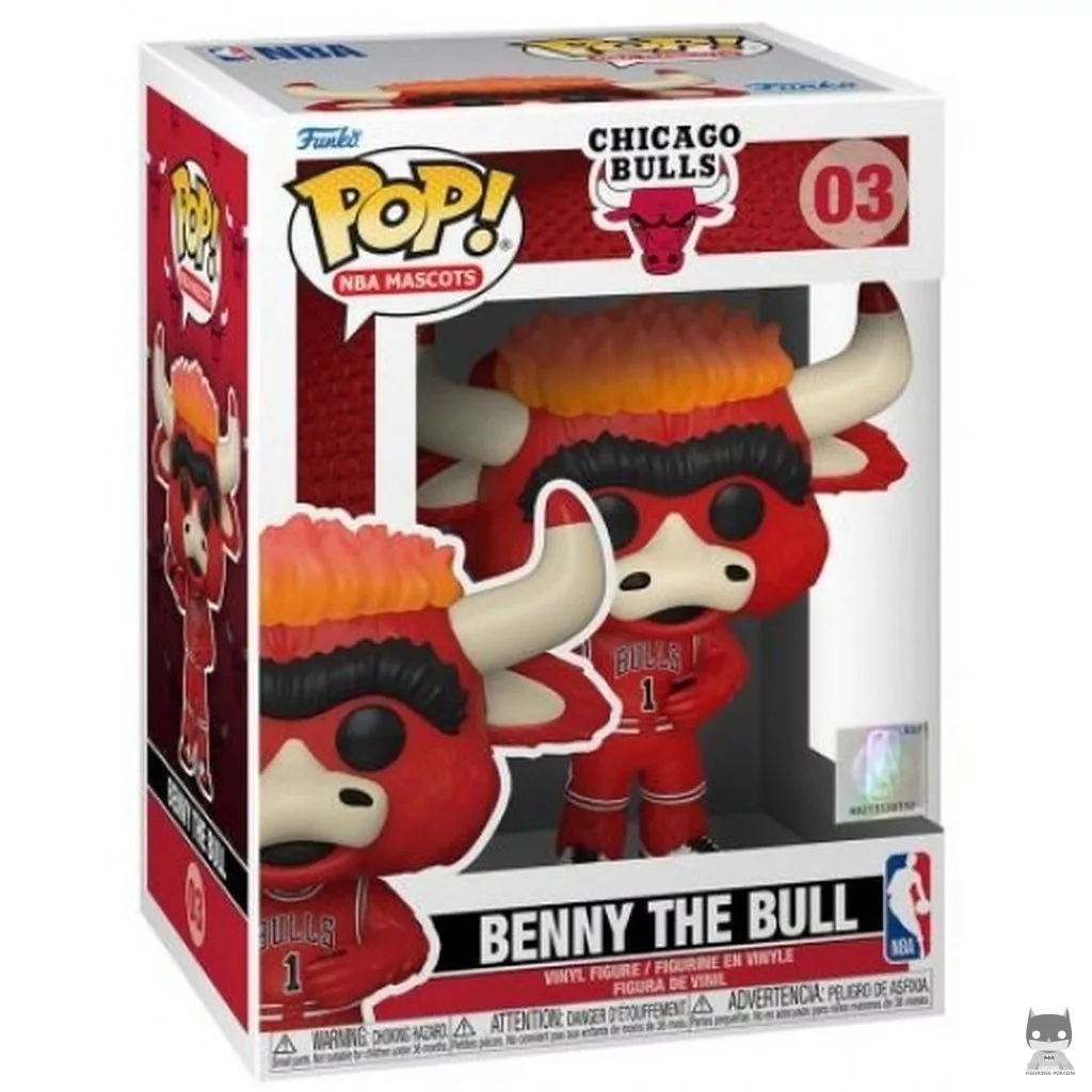 Figurine Funko POP Benny the Bull (Chicago Bulls) avec boîte