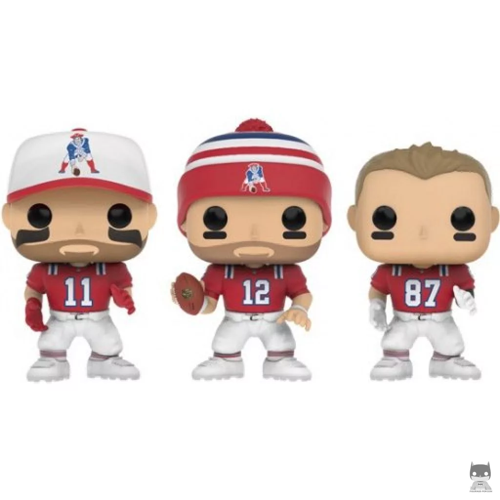 Figurine Funko POP Patriots Brady, Gronk, Edelman (Retro) (NFL)