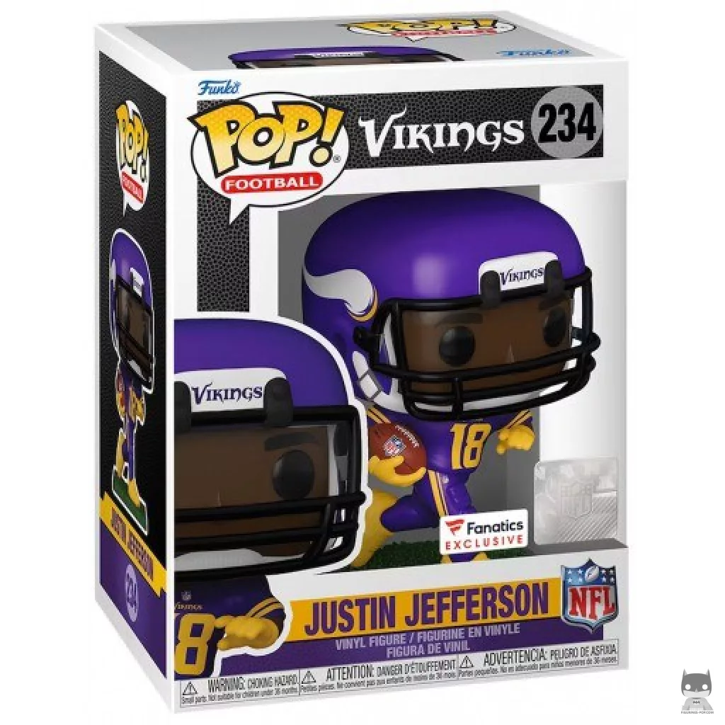 Figurine Funko POP Justin Jefferson avec boîte