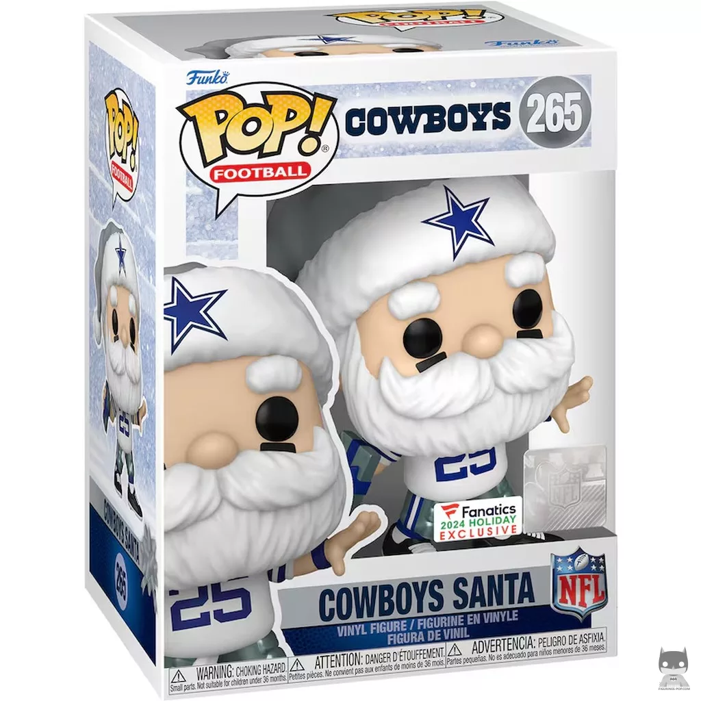 Figurine Funko POP Père Noël Dallas Cowboys avec boîte