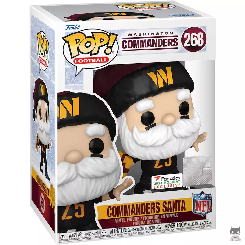Figurine Funko POP Père Noël Washington Commanders avec boîte