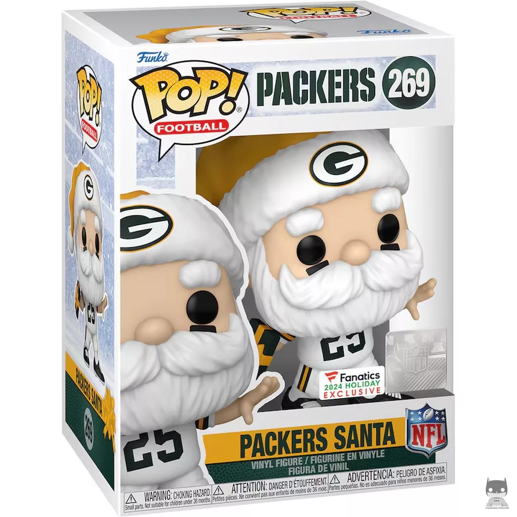 Figurine Funko POP Père Noël Green Bay Packers avec boîte