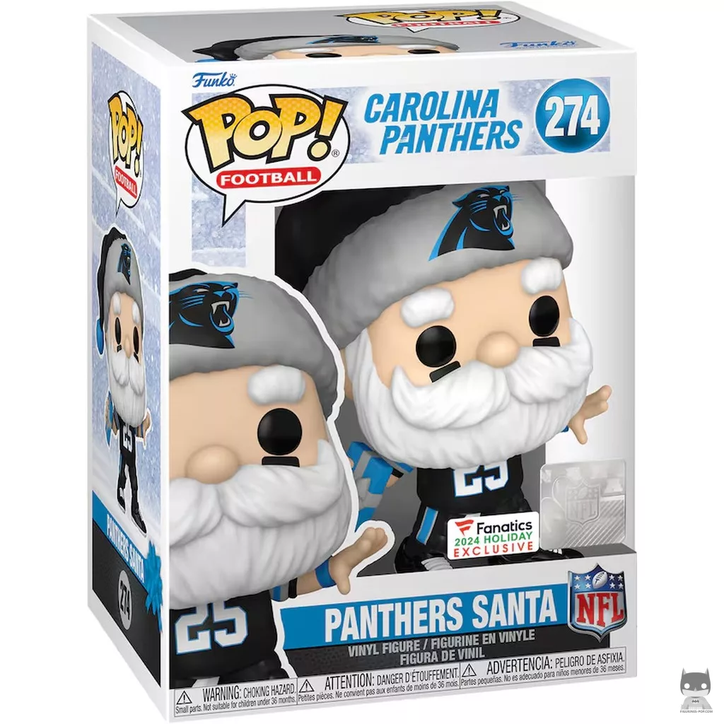 Figurine Funko POP Père Noël Carolina Panthers avec boîte