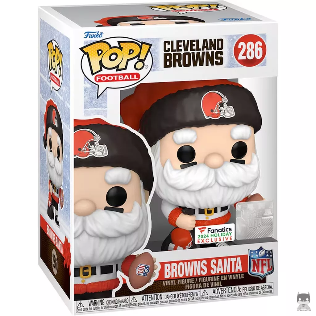 Figurine Funko POP Père Noël Cleveland Browns avec boîte