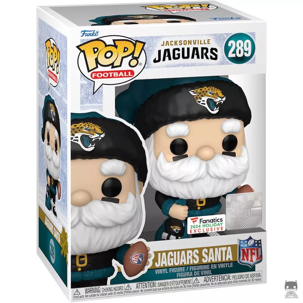 Figurine Funko POP Père Noël Jacksonville Jaguars avec boîte