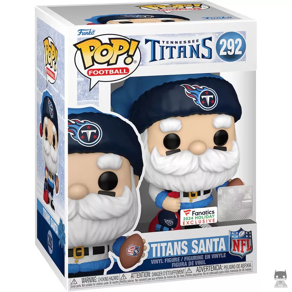 Figurine Funko POP Père Noël Tennessee Titans avec boîte