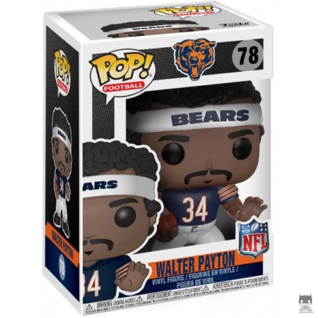 Figurine Funko POP Walter Payton (Bears Home) avec boîte