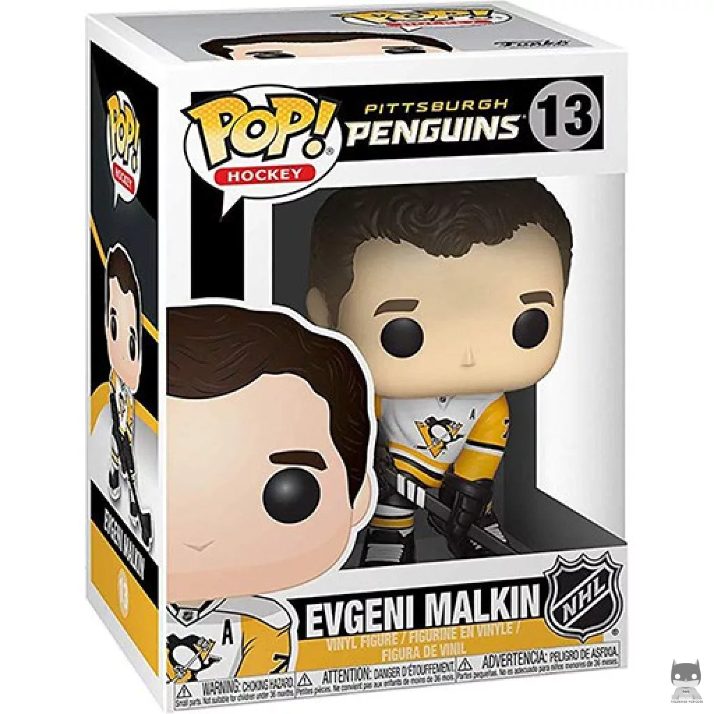 Figurine Funko POP Evgeni Malkin (Maillot Extérieur) avec boîte
