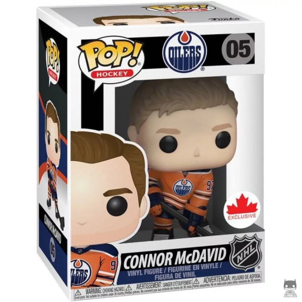 Figurine Funko POP Connor McDavid (Maillot Orange) avec boîte