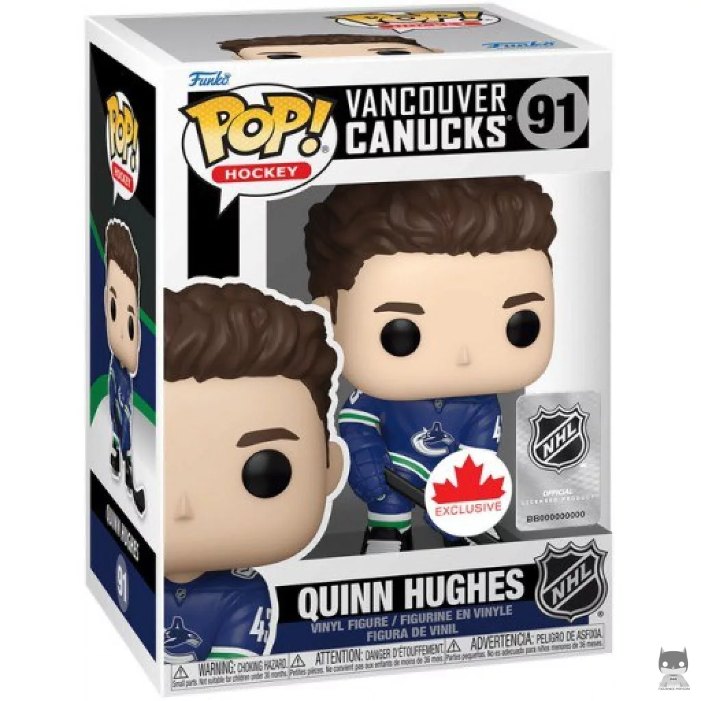 Figurine Funko POP Quinn Hughes avec boîte