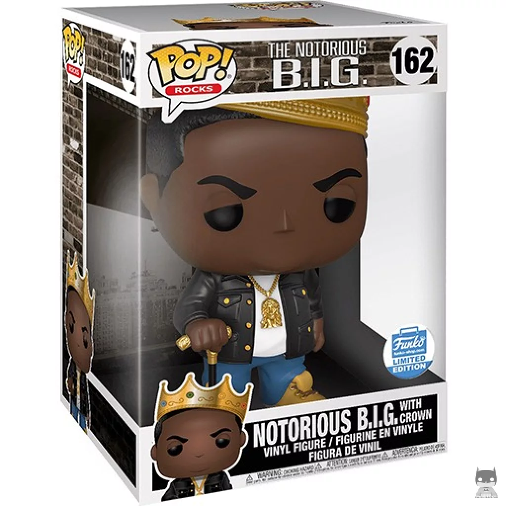 Figurine Funko POP Notorious B.I.G. avec Couronne (Supersized) avec boîte