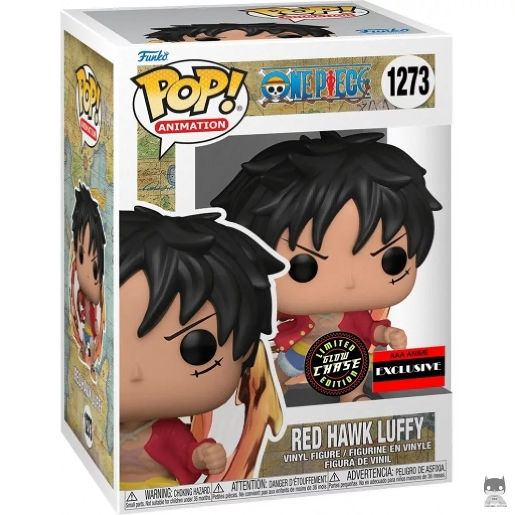 Figurine Funko POP Red Hawk Luffy (Chase) avec boîte