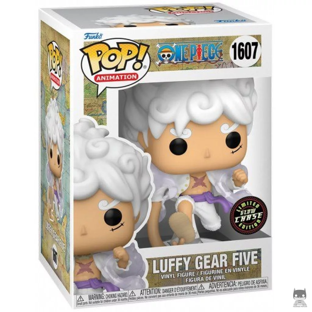 Figurine Funko POP Luffy Gear Five (Chase & Glow in the Dark) avec boîte