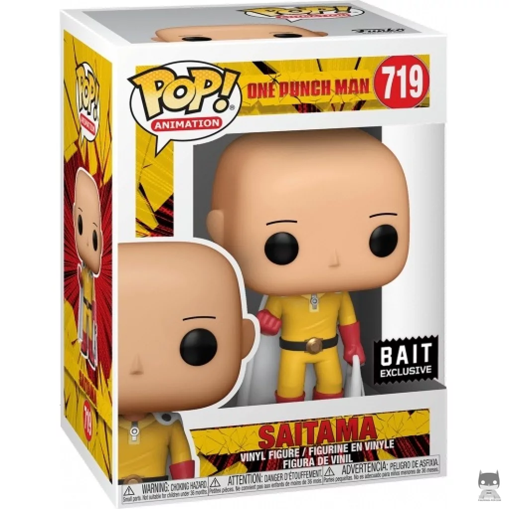 Figurine Funko POP Saitama en costume avec boîte