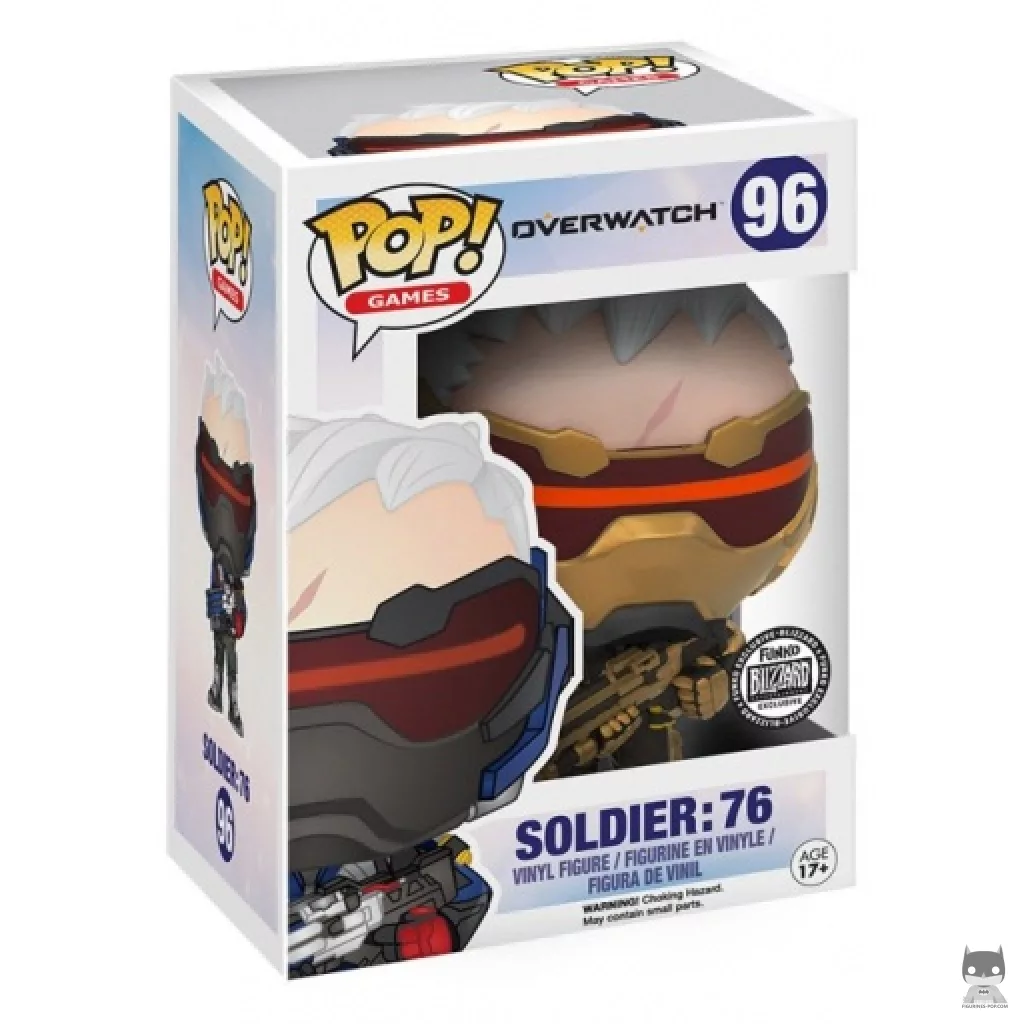 Figurine Funko POP Soldier 76 (Doré) avec boîte