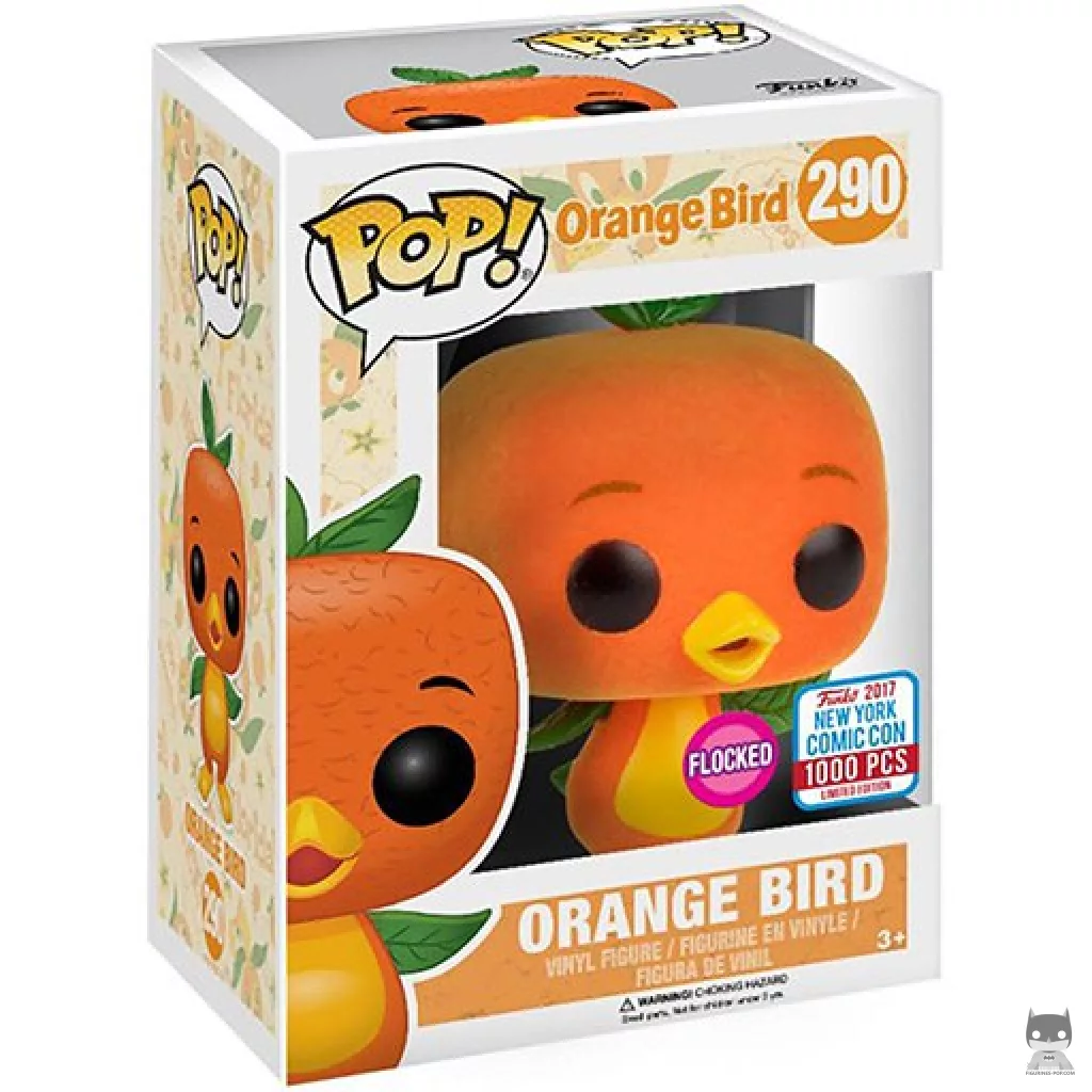 Figurine Funko POP Oiseau Orange (Flocked) avec boîte