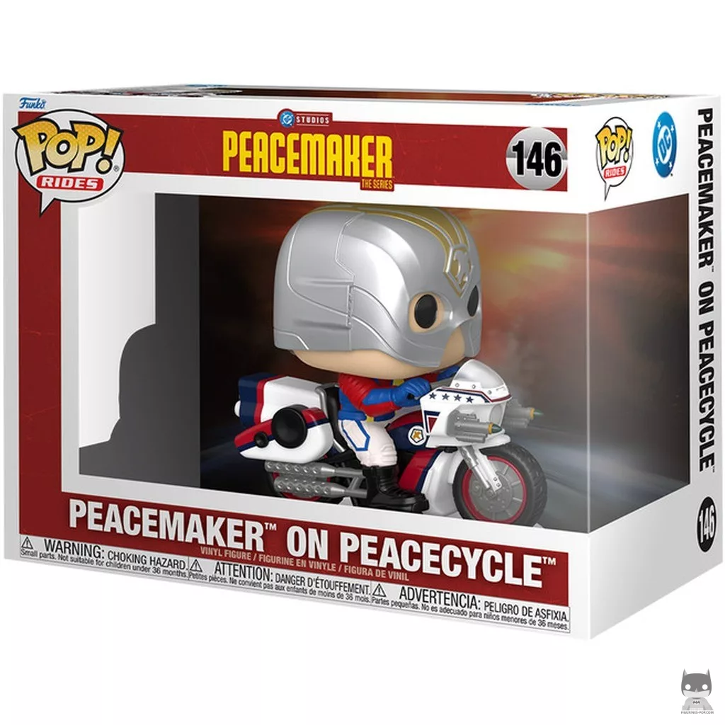 Figurine Funko POP Peacemaker sur Peacecycle avec boîte