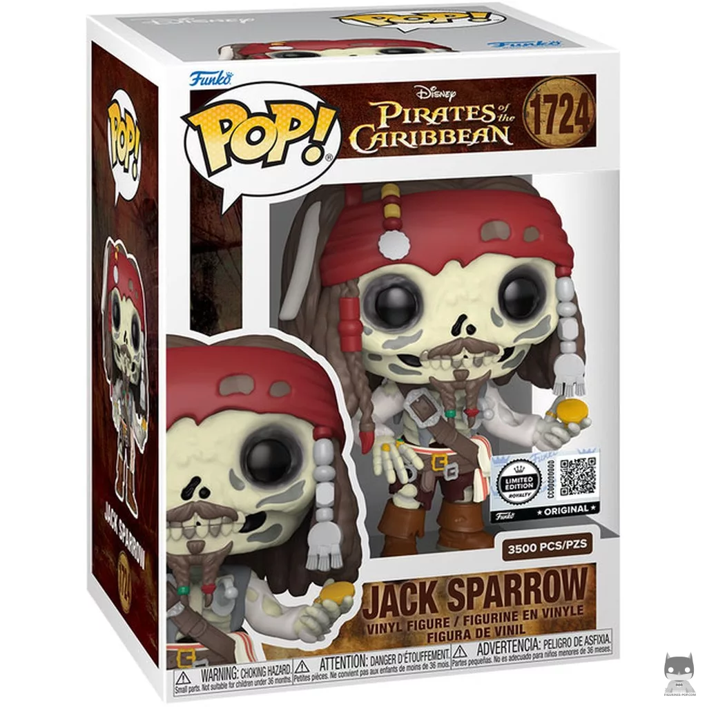 Figurine Funko POP Jack Sparrow (Squelette) avec boîte