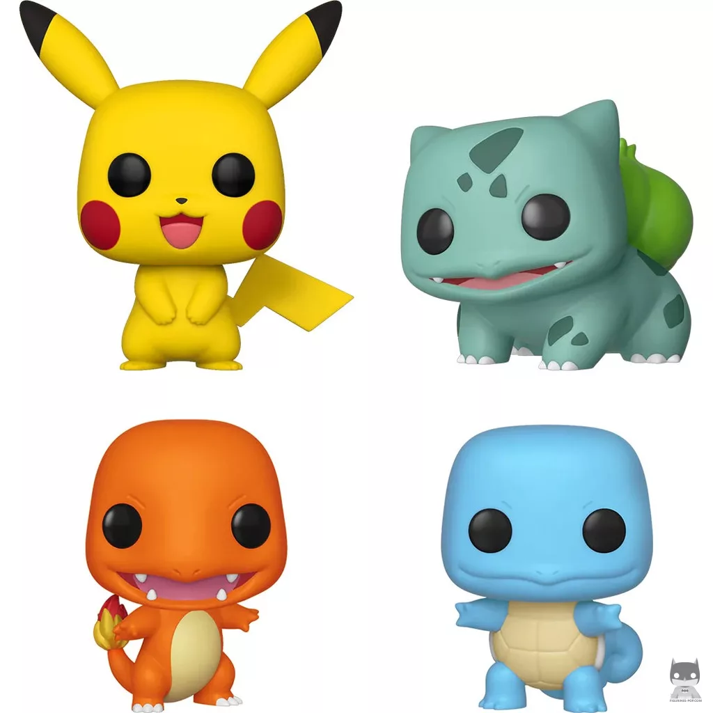 Figurine Funko POP Pikachu, Bulbizarre, Salamèche & Carapuce (Starters) (Pokémon)