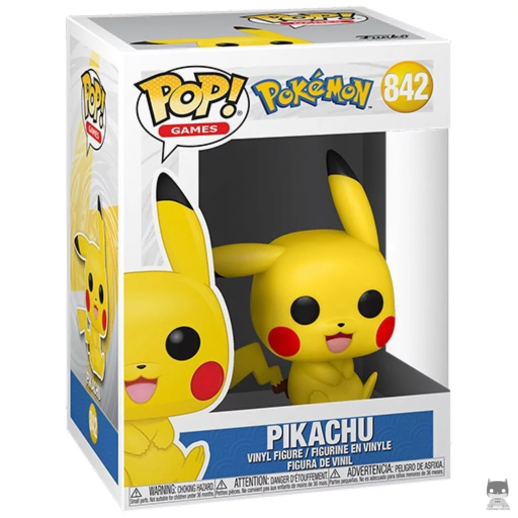 Figurine Funko POP Pikachu assis avec boîte