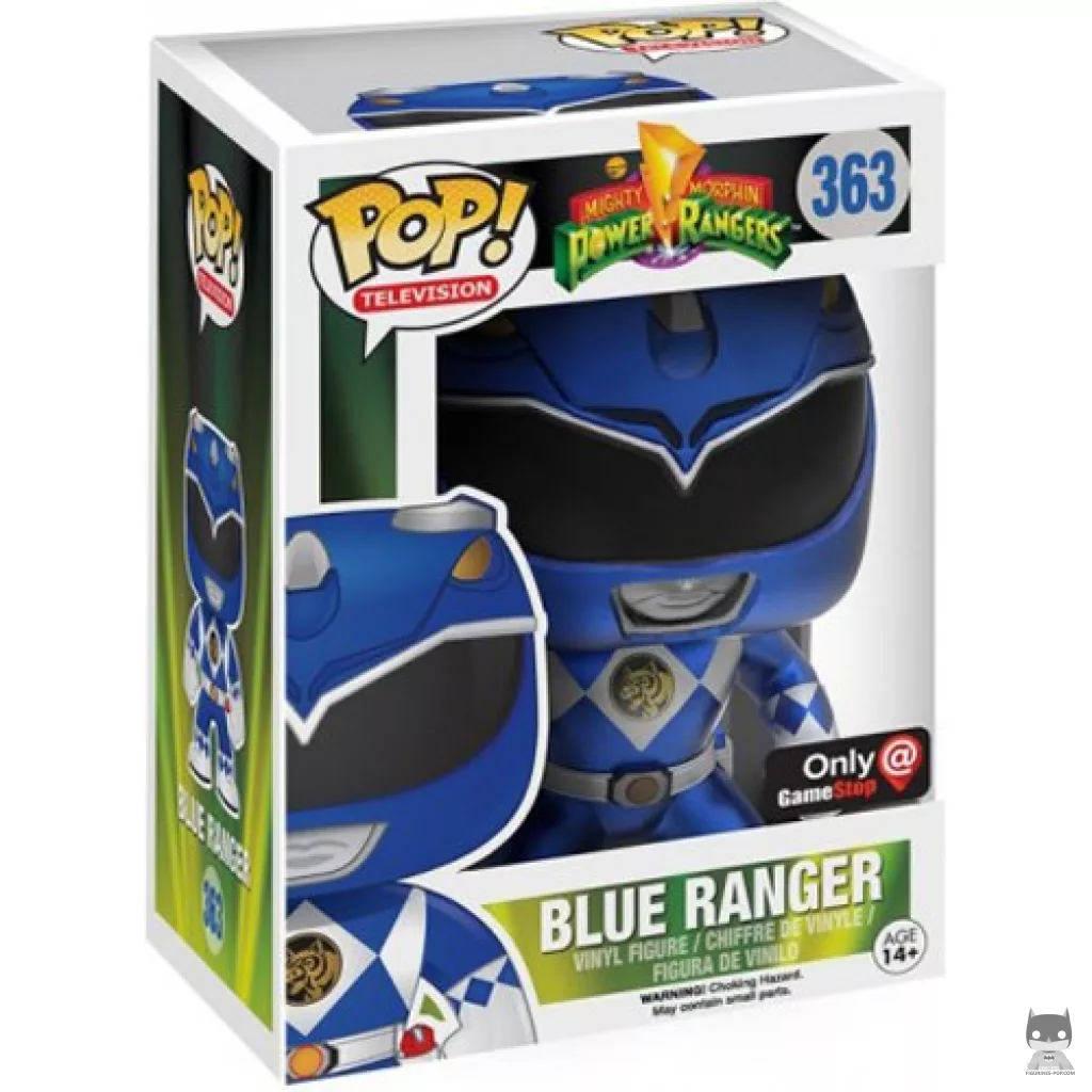 Figurine Funko POP Ranger Bleu (Metallic) avec boîte