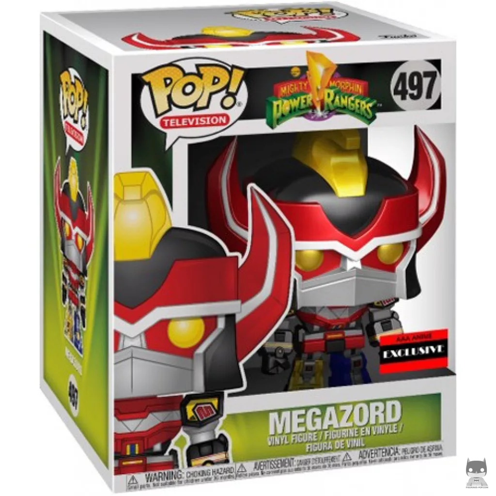 Figurine Funko POP Megazord (Metallic) (Supersized) avec boîte