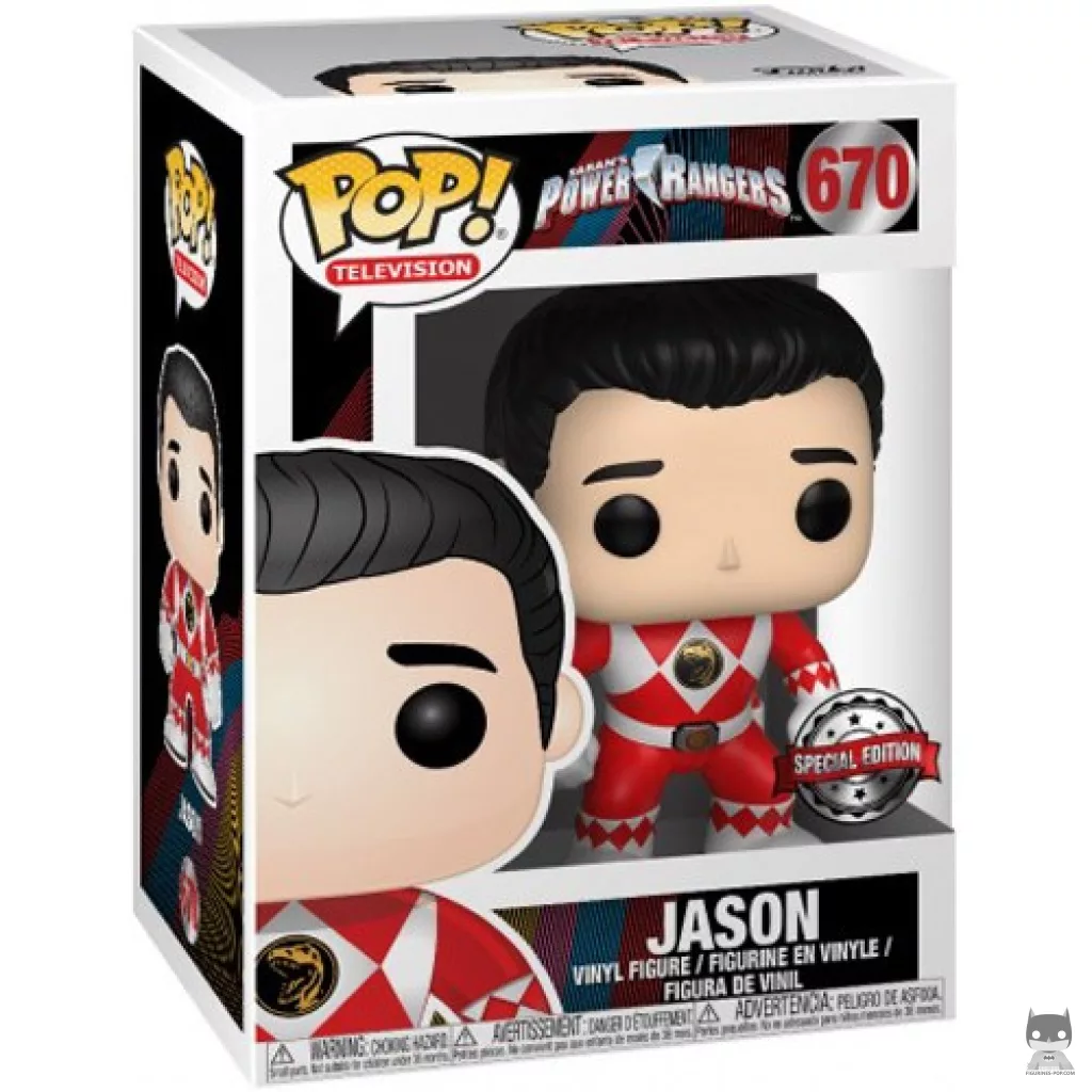 Figurine Funko POP Jason Ranger Rouge (sans casque) avec boîte