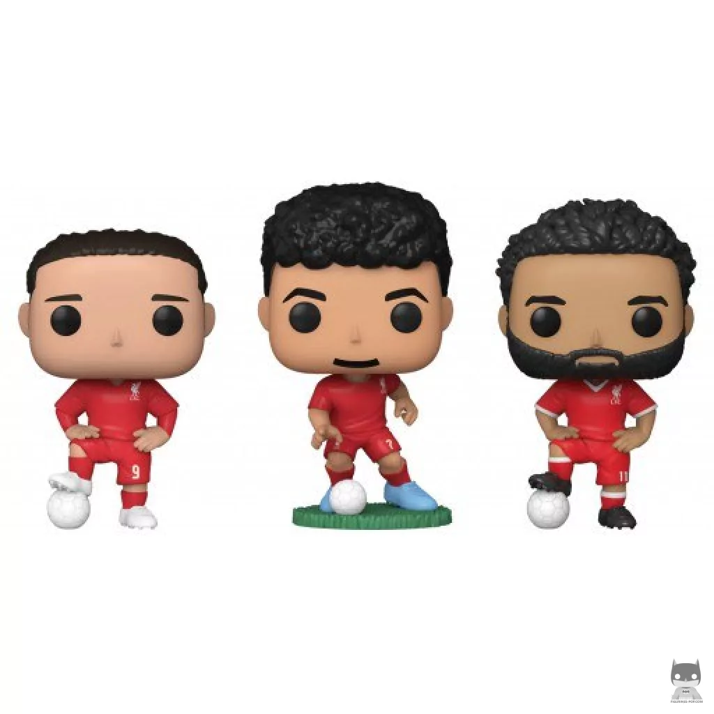 Figurine Funko POP Darwin Nunez, Mohamed Salah & Luis Diaz (Liverpool) (Premier League (Championnat Anglais Football))