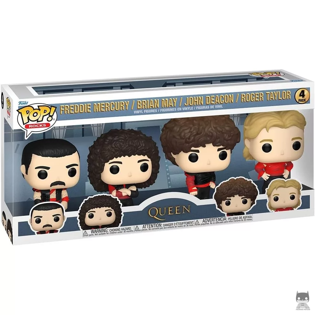 Figurine Funko POP Radio Ga Ga (Freddie Mercury, Brian May, John Deacon & Roger Taylor) avec boîte