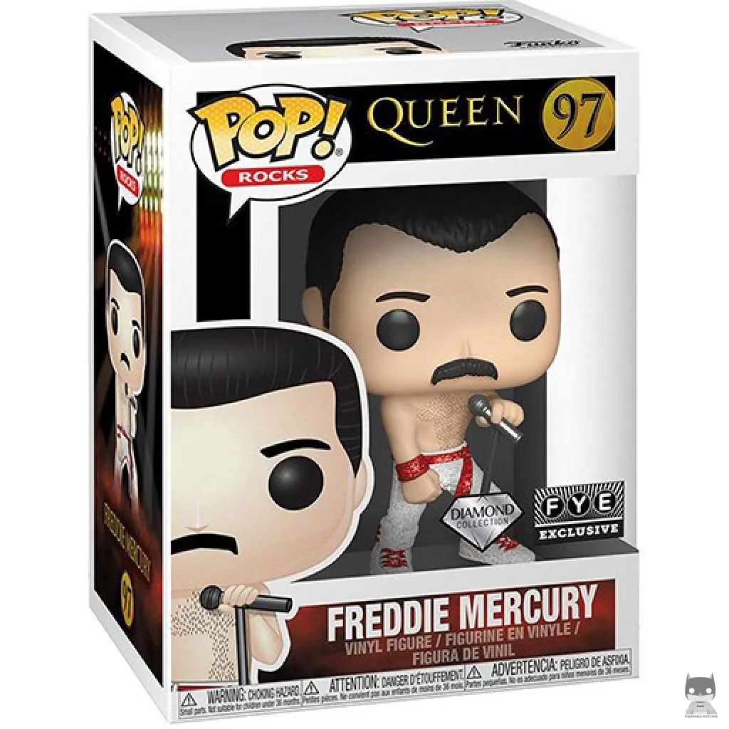 Figurine Funko POP Freddie Mercury (Diamond Glitter) avec boîte