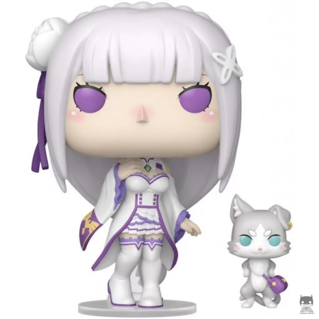Figurine Funko POP Emilia avec Puck (Re:Zero - Re:vivre dans un autre monde à partir de zéro)
