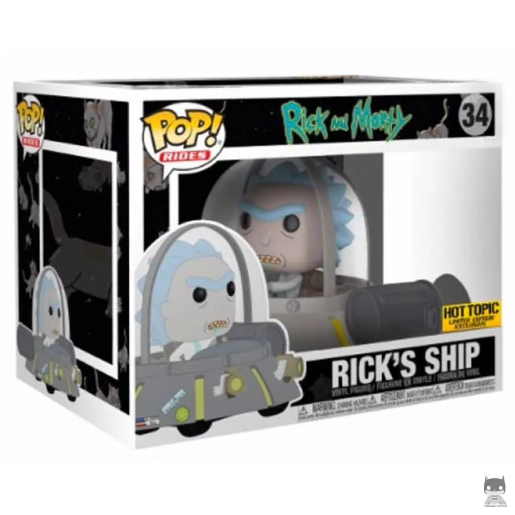 Figurine Funko POP Rick dans son Vaisseau avec boîte