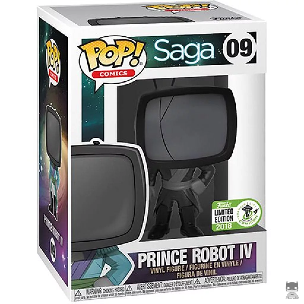 Figurine Funko POP Prince Robot IV (Combinaison Noire) avec boîte