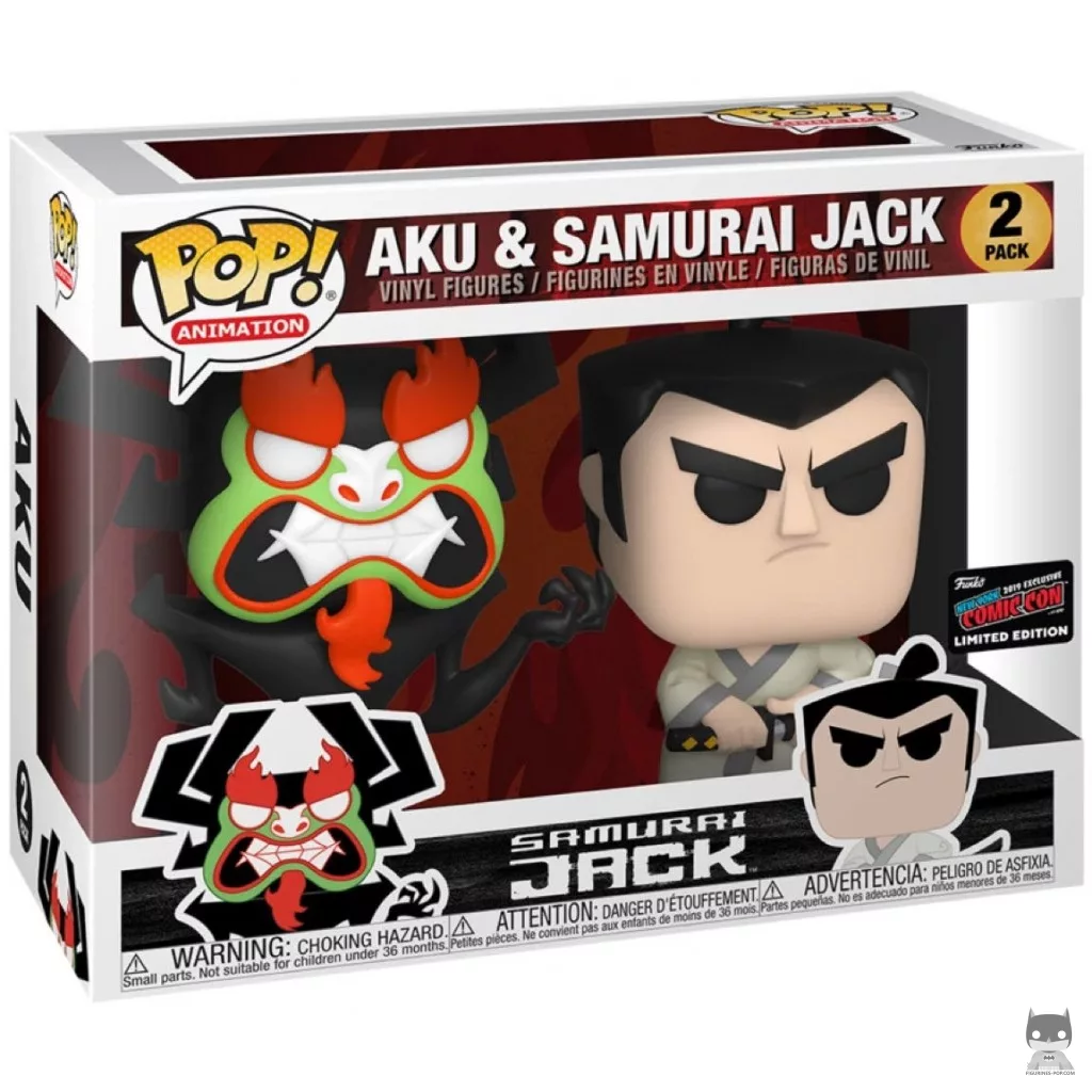 Figurine Funko POP Aku & Samurai Jack avec boîte