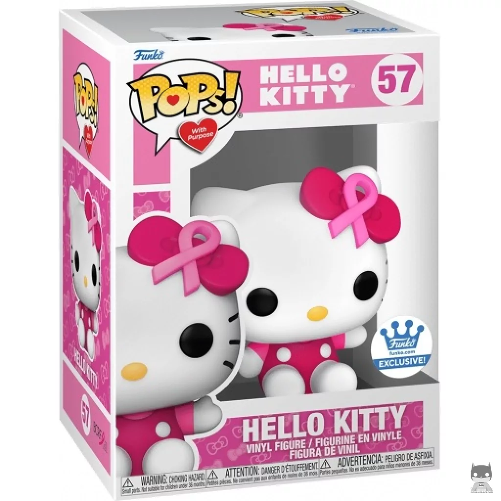 Figurine Funko POP Hello Kitty (Sensibilisation au cancer du sein) avec boîte