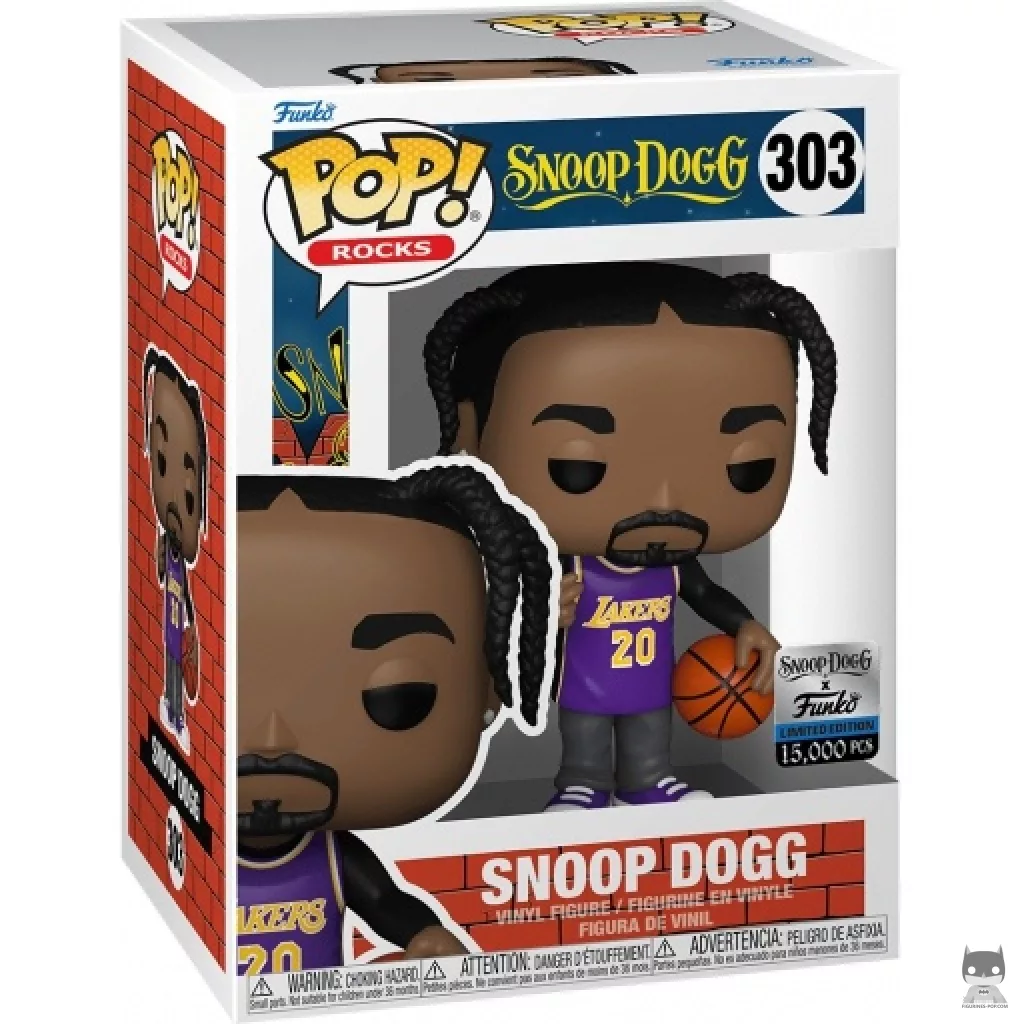 Figurine Funko POP Snoop Dogg avec Maillot des Lakers avec boîte