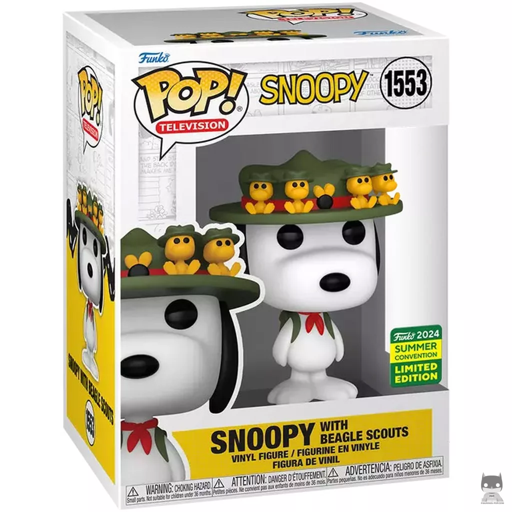 Figurine Funko POP Snoopy avec les Beagle Scouts avec boîte