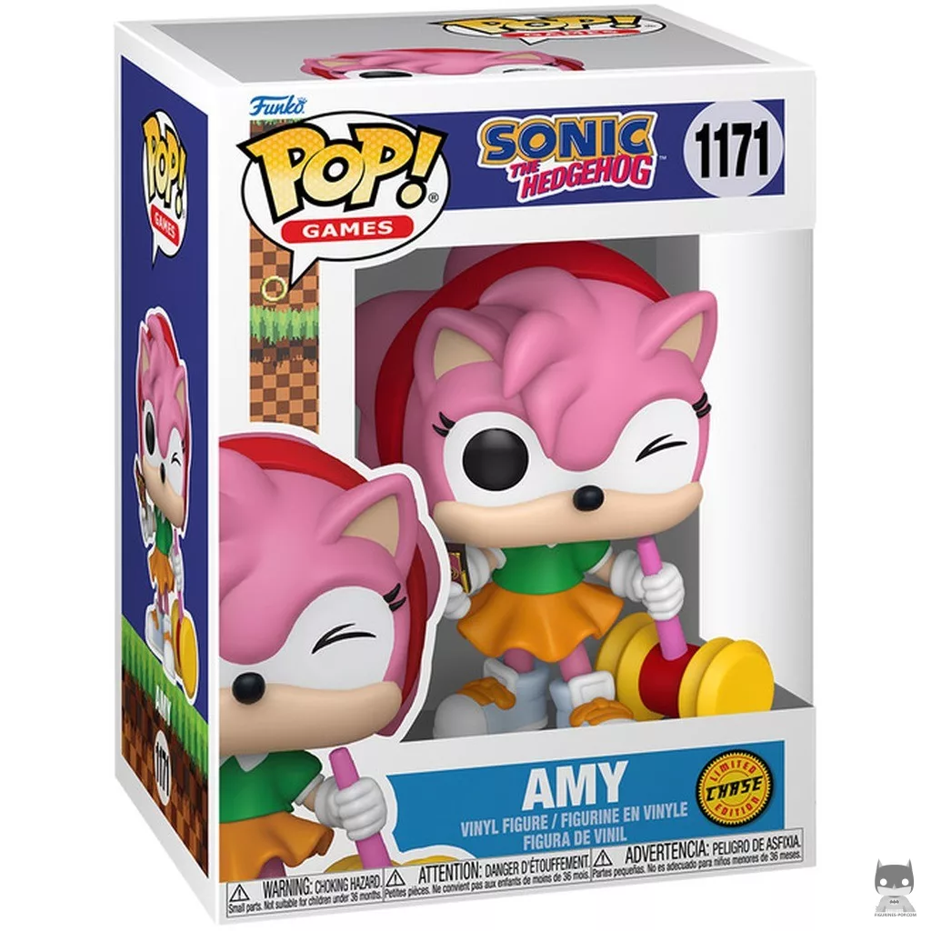 Figurine Funko POP Amy Rose avec Piko Hammer (Chase) avec boîte