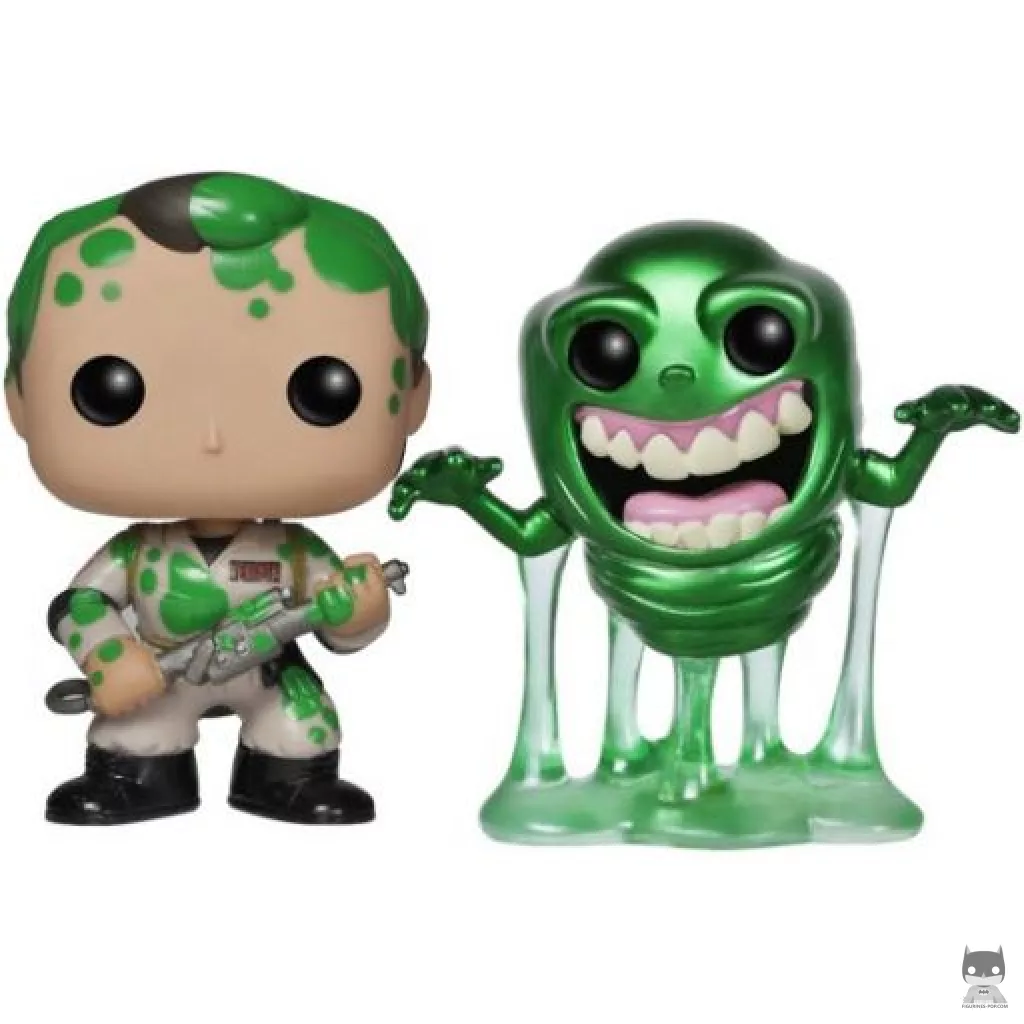 Figurine Funko POP Venkman Baveux & Slimer (Metallic) (SOS Fantômes)
