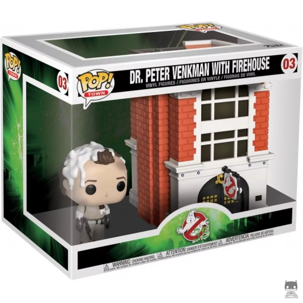 Figurine Funko POP Dr. Peter Venkman avec Caserne de Pompiers avec boîte