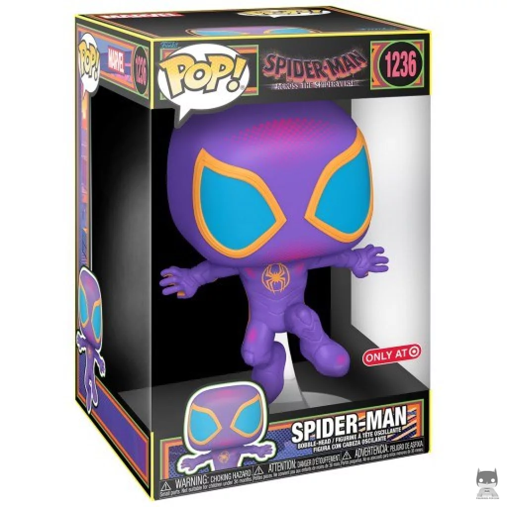 Figurine Funko POP Spider-Man (Supersized & Black Light) avec boîte