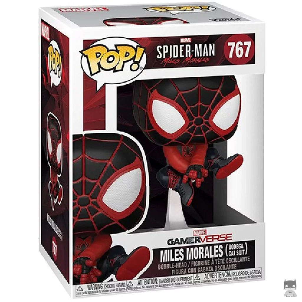 Figurine Funko POP Miles Morales (Costume du chat Bodega) avec boîte