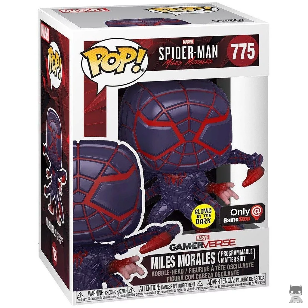 Figurine Funko POP Miles Morales (Costume en Matière Programmable) (Metallic) avec boîte