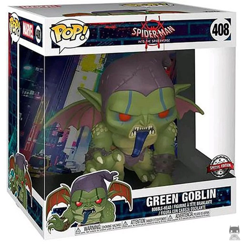 Figurine Funko POP Green Goblin dans le Spider-Verse (Supersized) avec boîte