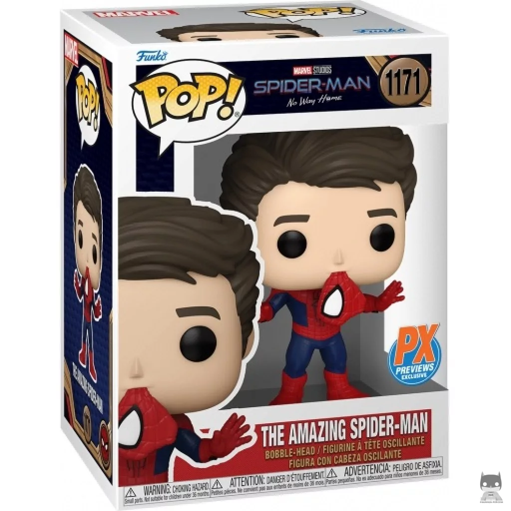 Figurine Funko POP The Amazing Spider-Man Sans Masque avec boîte