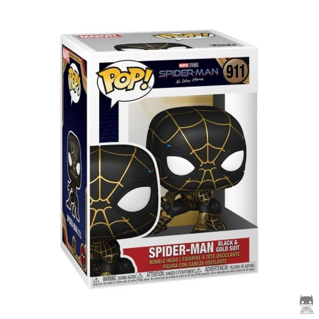 Figurine Funko POP Spider-Man Costume Noir & Or avec boîte