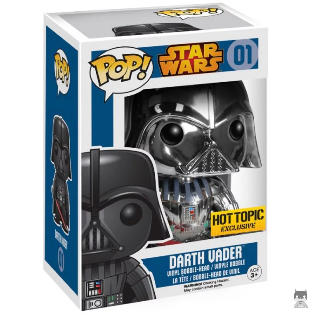 Figurine Funko POP Dark Vador (Chrome) avec boîte